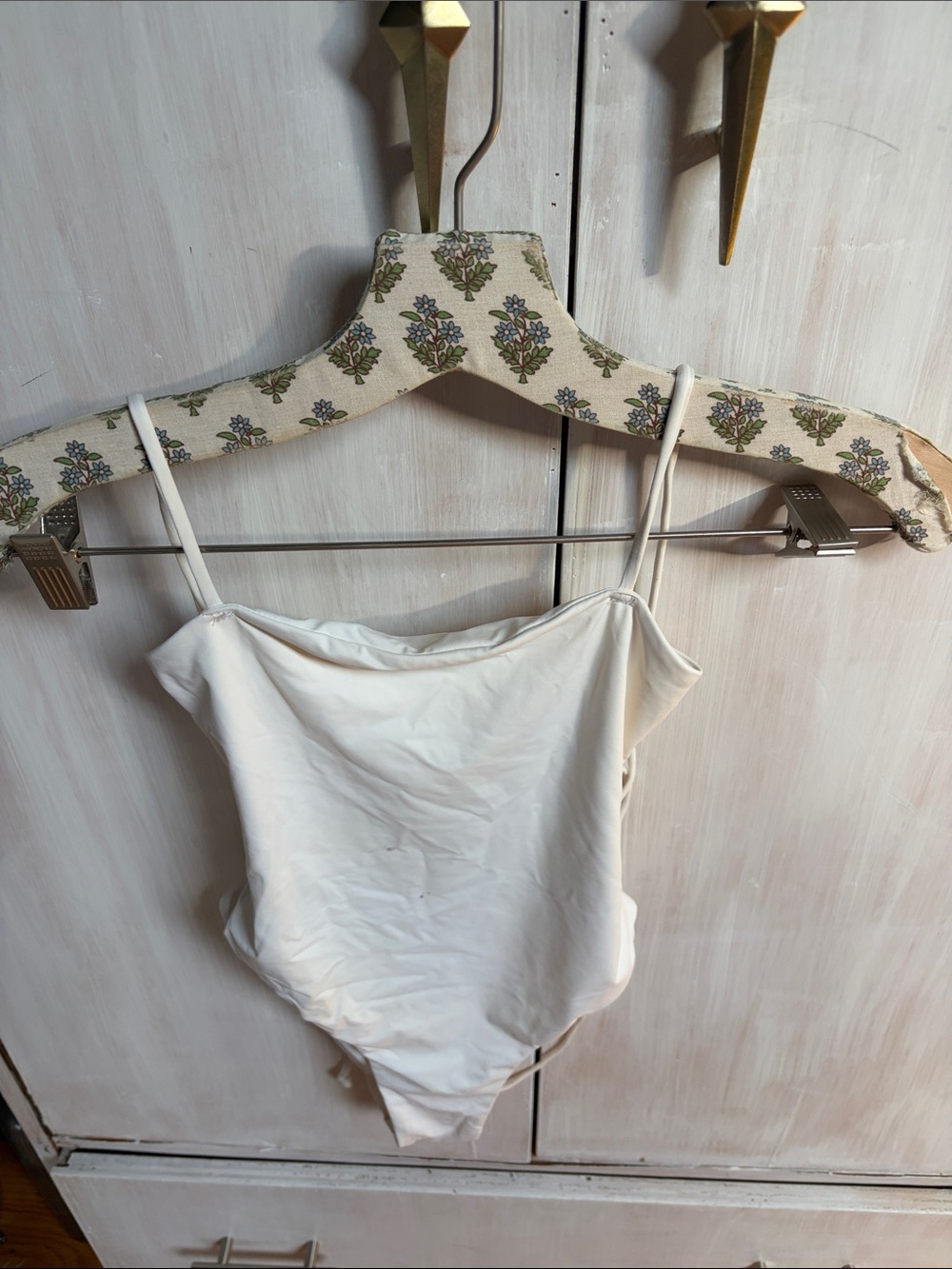 Beach Bunny Cream Strappy One-Piece Swimsuit